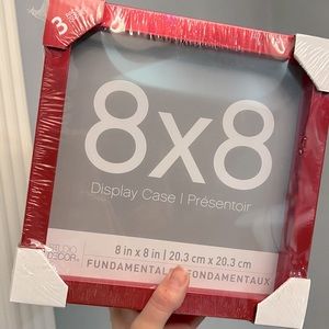 3 Set RED Shadow Boxes 8x8